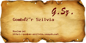 Gombár Szilvia névjegykártya