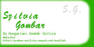 szilvia gombar business card